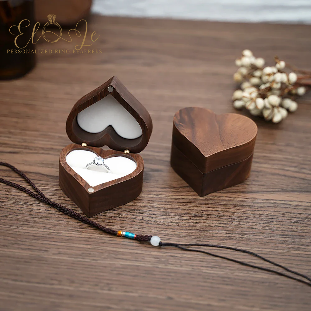 Custom Engraved Heart-Shaped Jewelry Gift Box